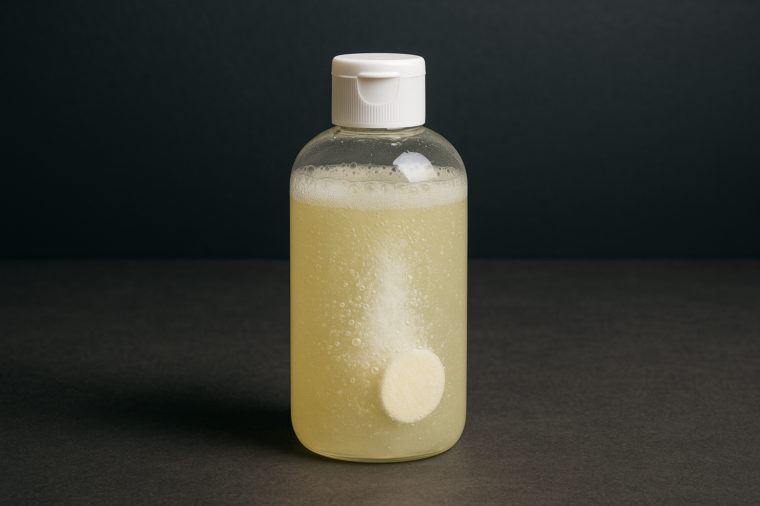 Wiederverwendbare Flasche mit fertigem Shampoo